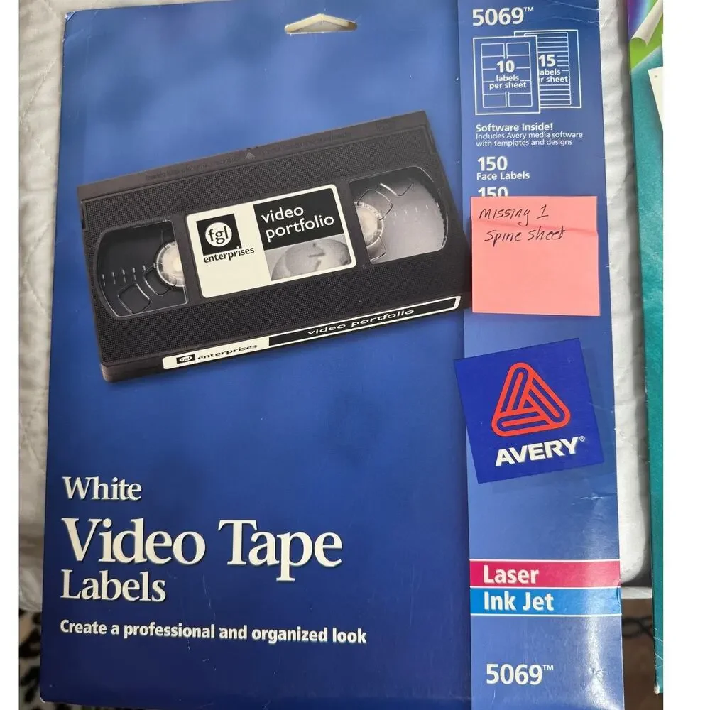 Labels Lot of 6-Uline,Office Max, Pinnacle